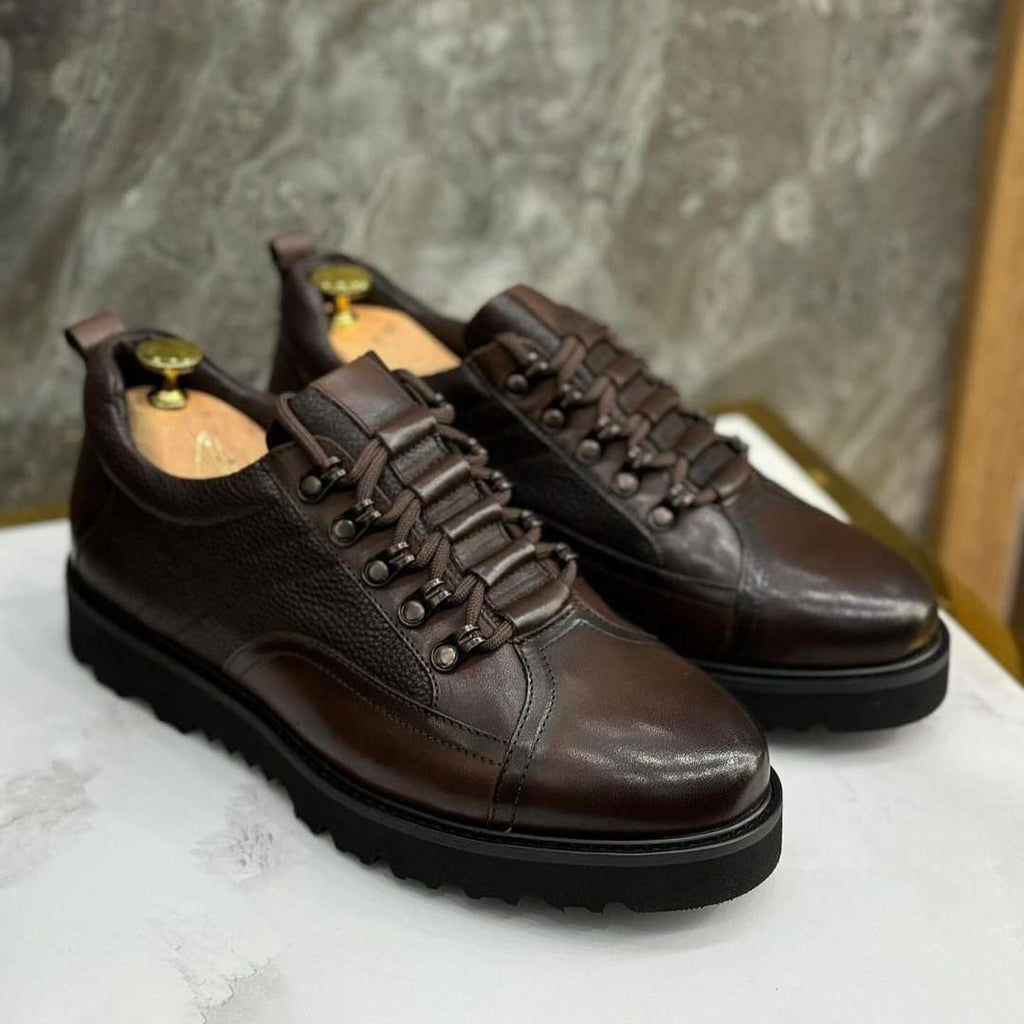 Men's Lug Sole Cap-Toe Dress Sneakers