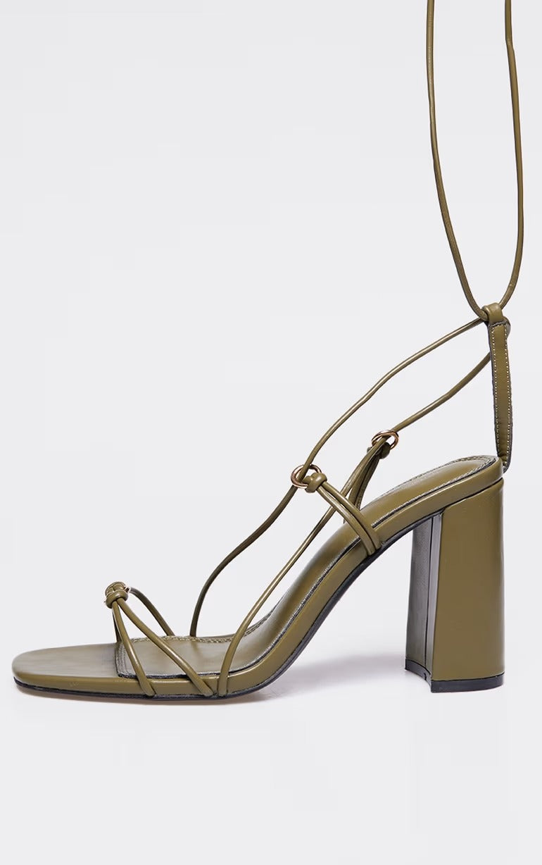 Ladies' Gladiator-Inspired Adjustable Strap High Heel Sandals