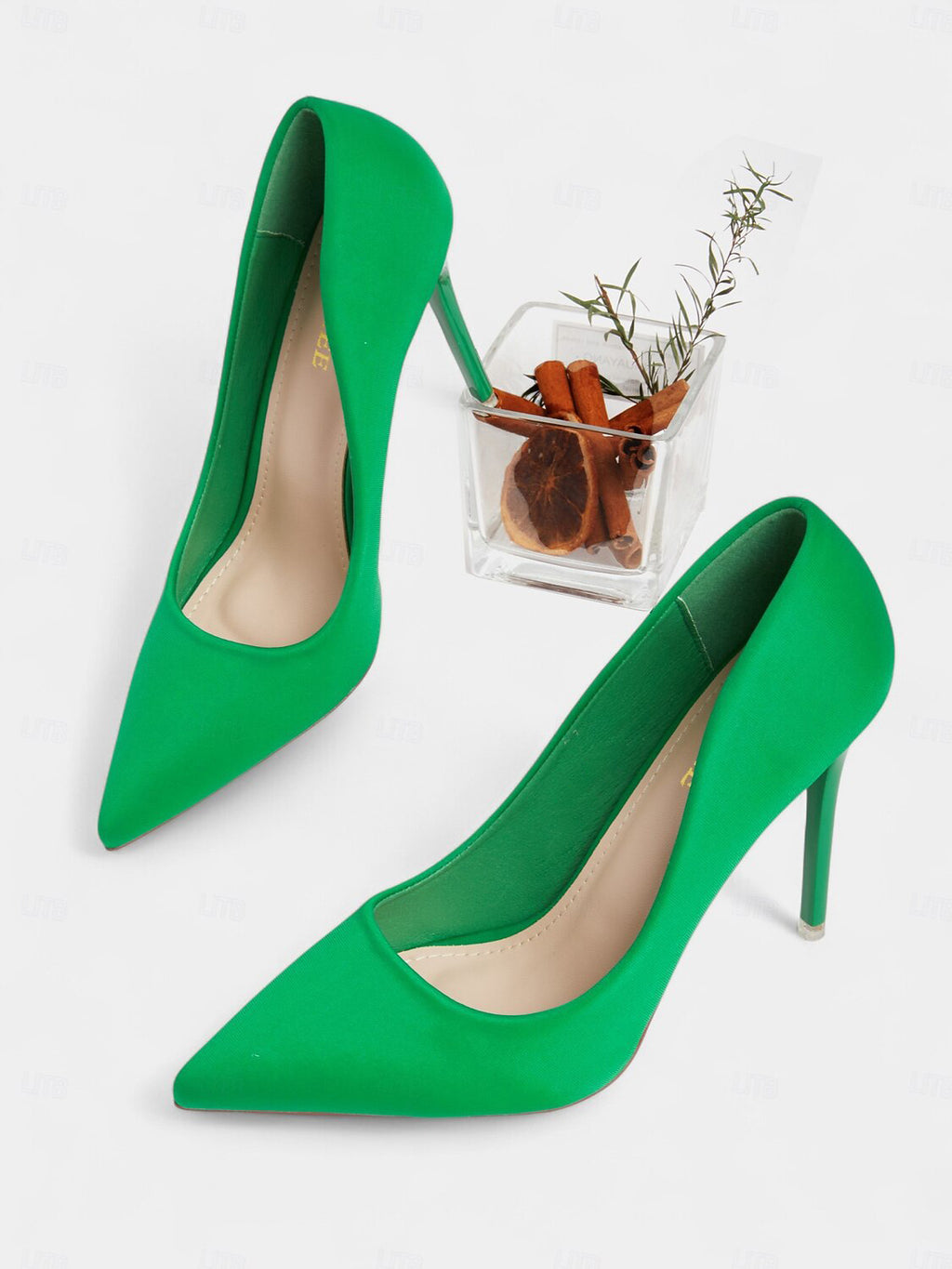 Ladies' Satin Pointed-Toe Stiletto Pumps