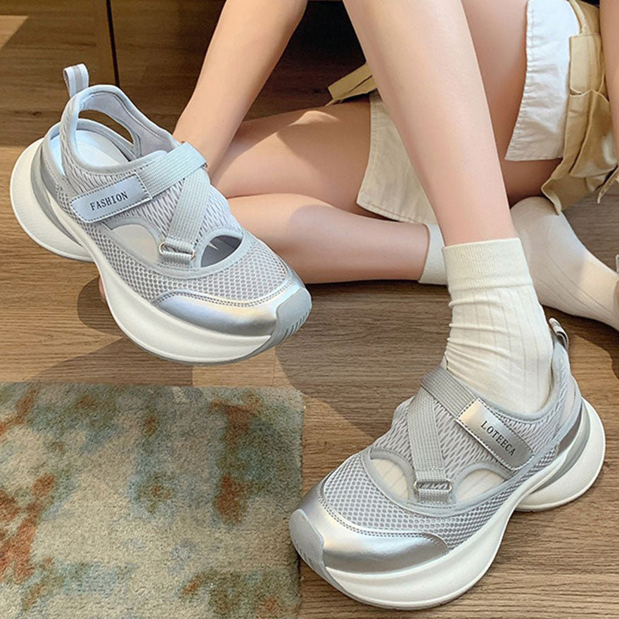 Ladies Mesh Breathable Platform Sport Sandals