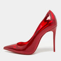 Ladies' Red Metallic Patent Stiletto Pumps