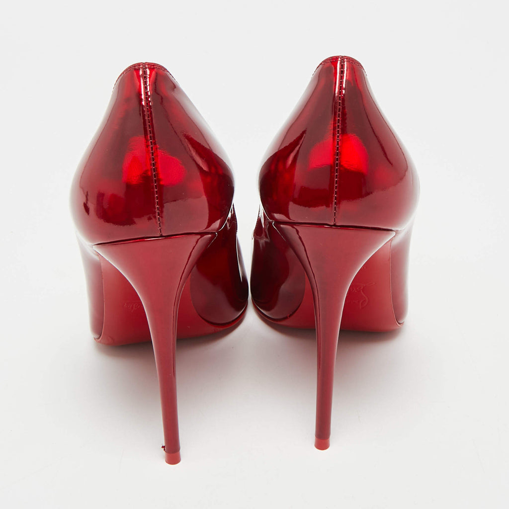 Ladies' Red Metallic Patent Stiletto Pumps