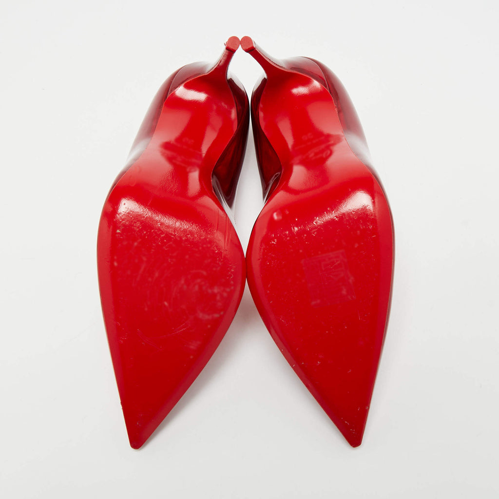 Ladies' Red Metallic Patent Stiletto Pumps
