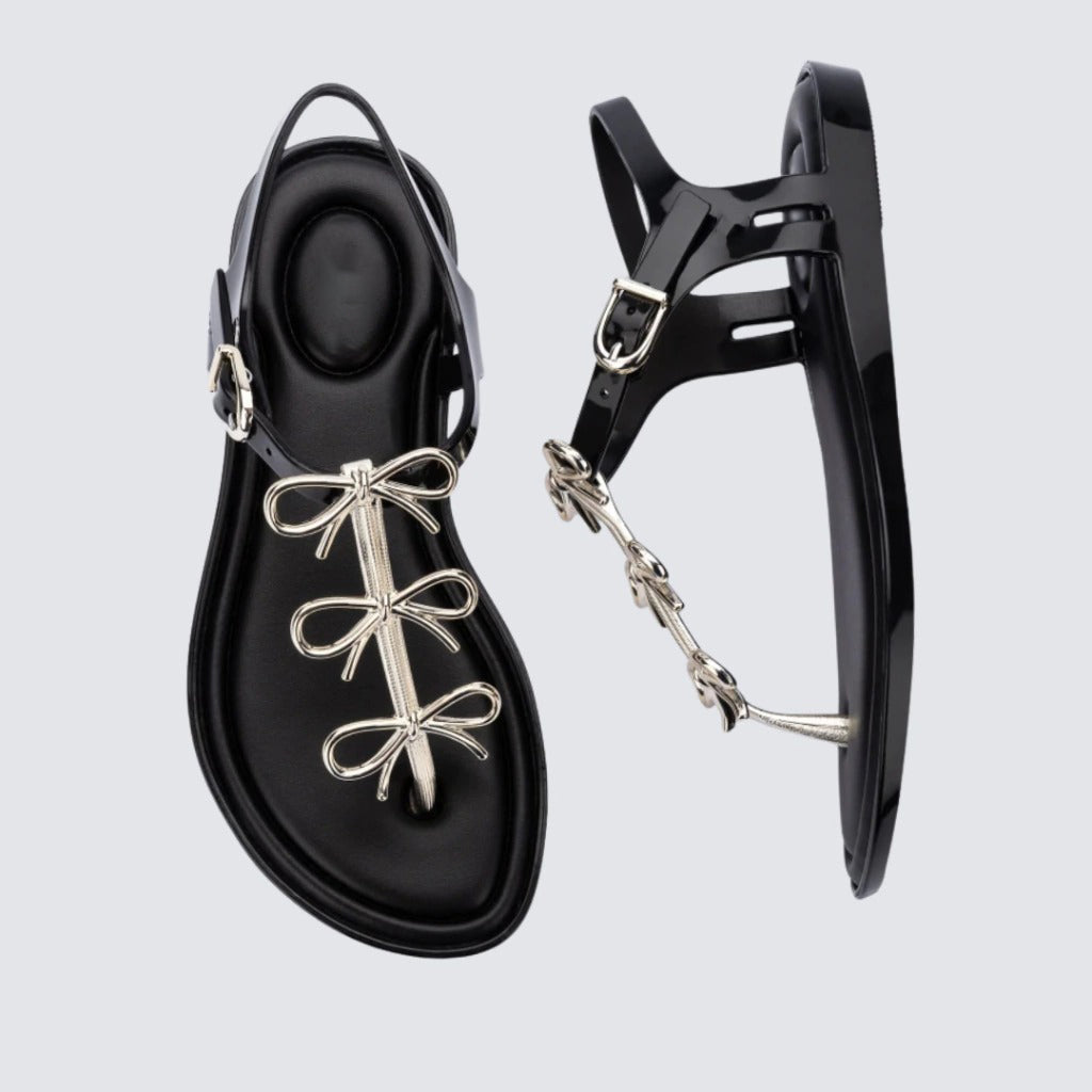 Women's Bow-Detail Jelly Thong Sandals