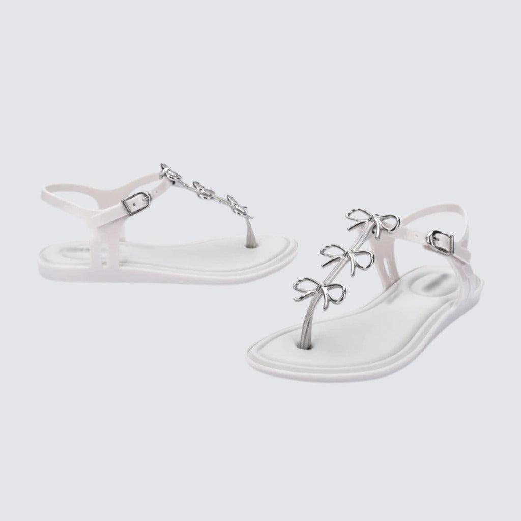 Women's Bow-Detail Jelly Thong Sandals