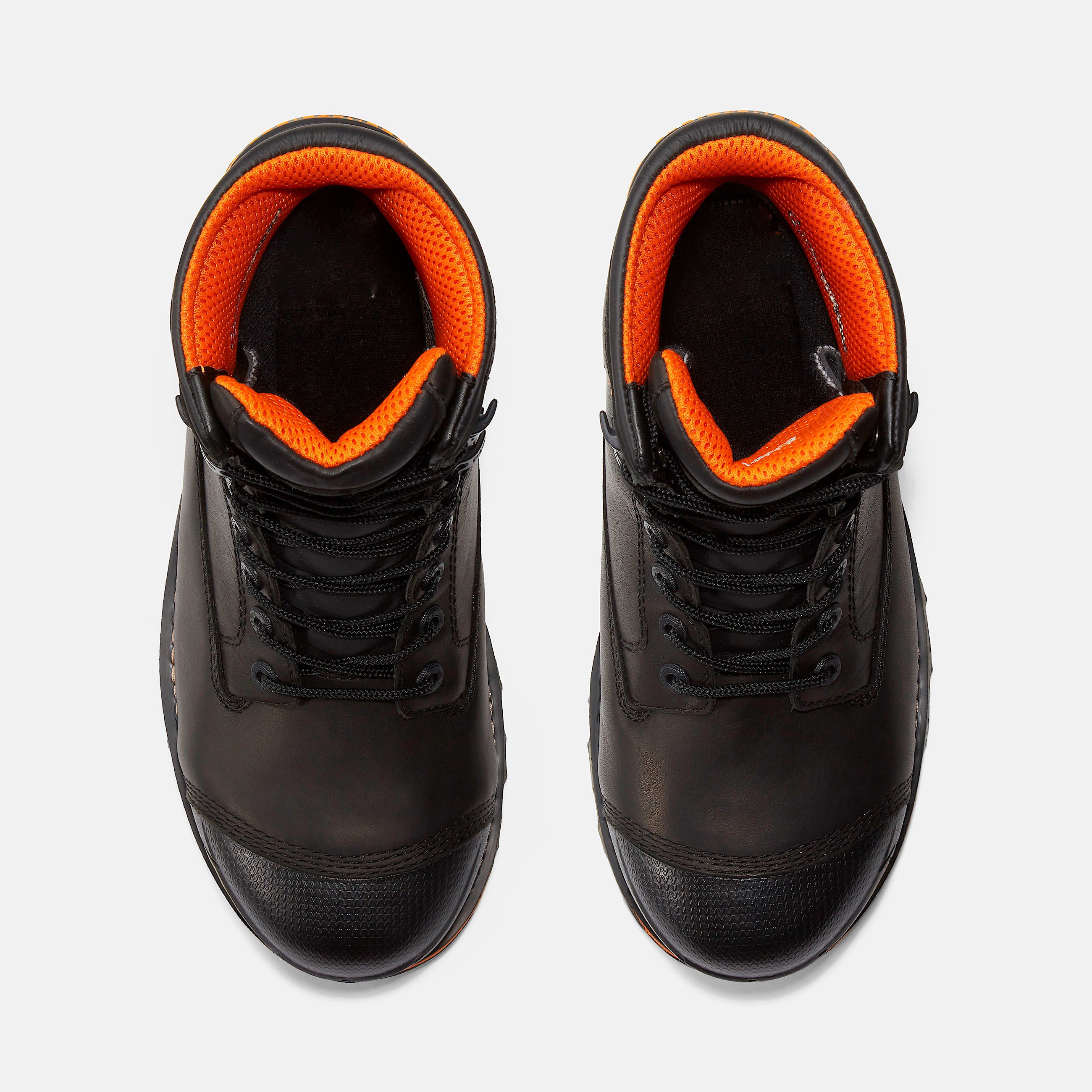 Black High-Top Steel Toe Work Boots