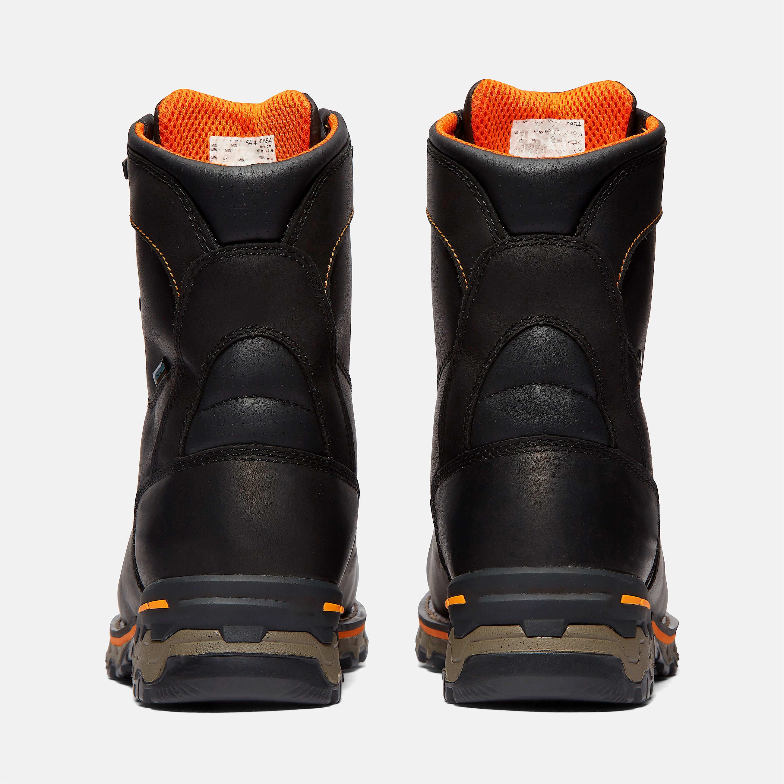 Black High-Top Steel Toe Work Boots