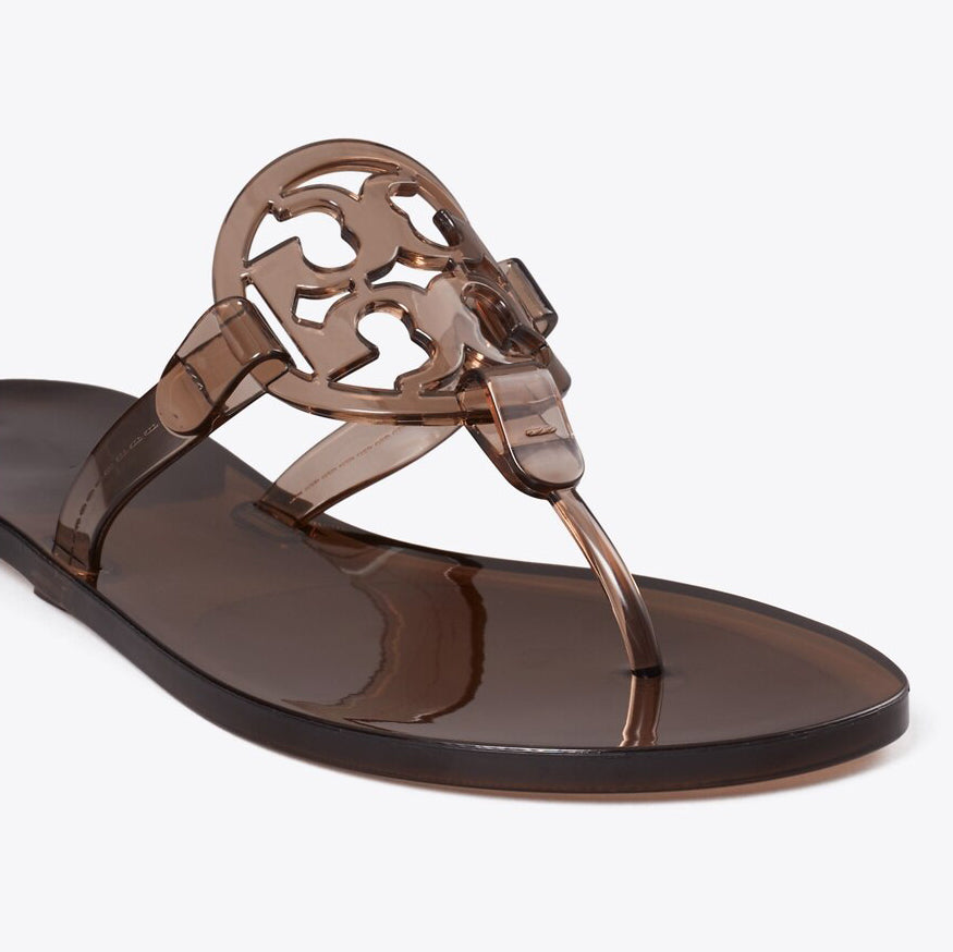 Women's Jelly T-Strap Logo Flip-Flop Sandals