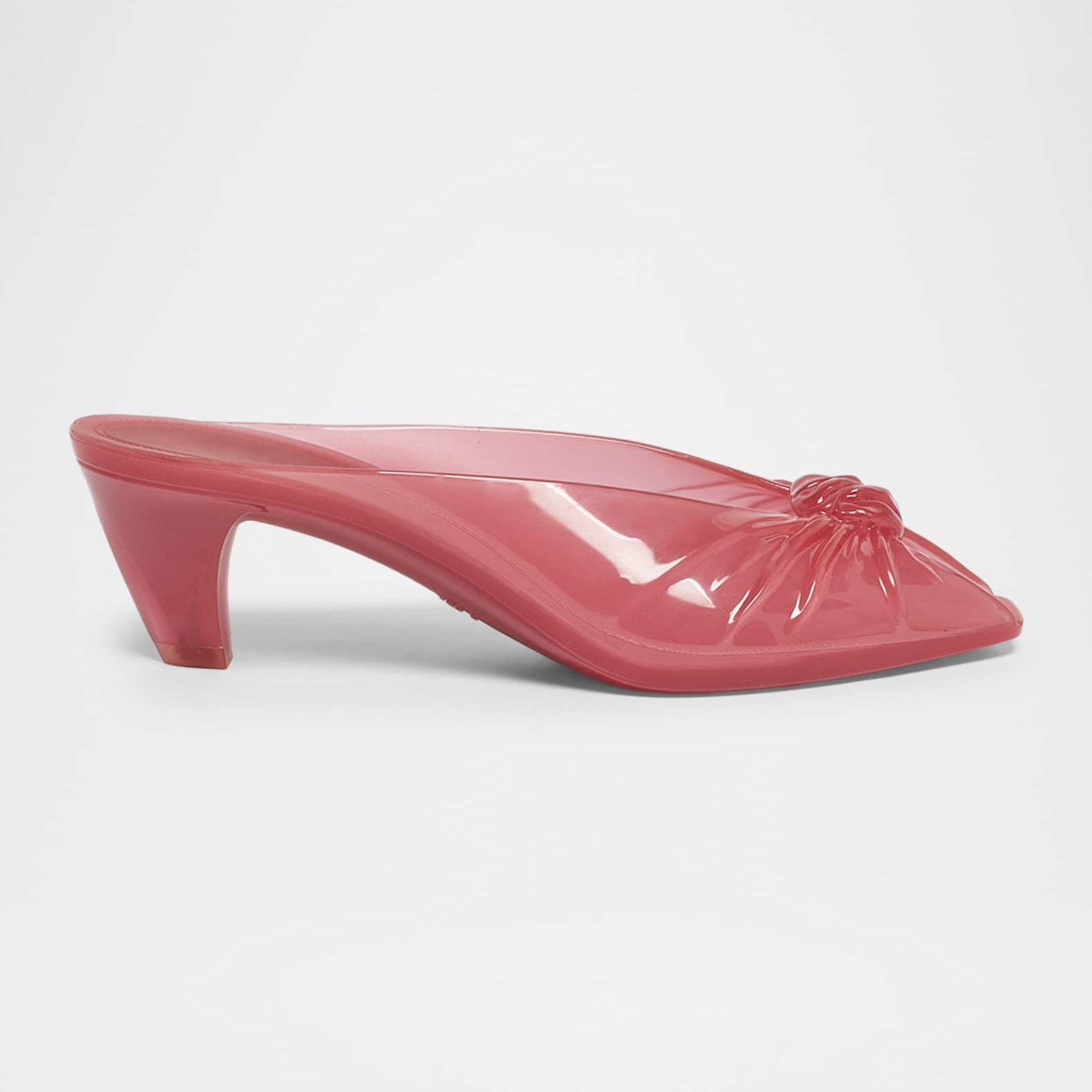 Ladies' Jelly Knot Peep-Toe Kitten Heel Mules