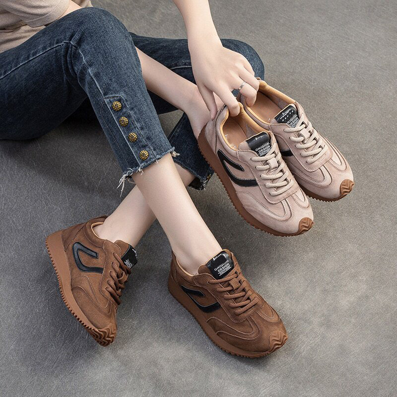 Ladies’ Retro Suede Casual Sneaker