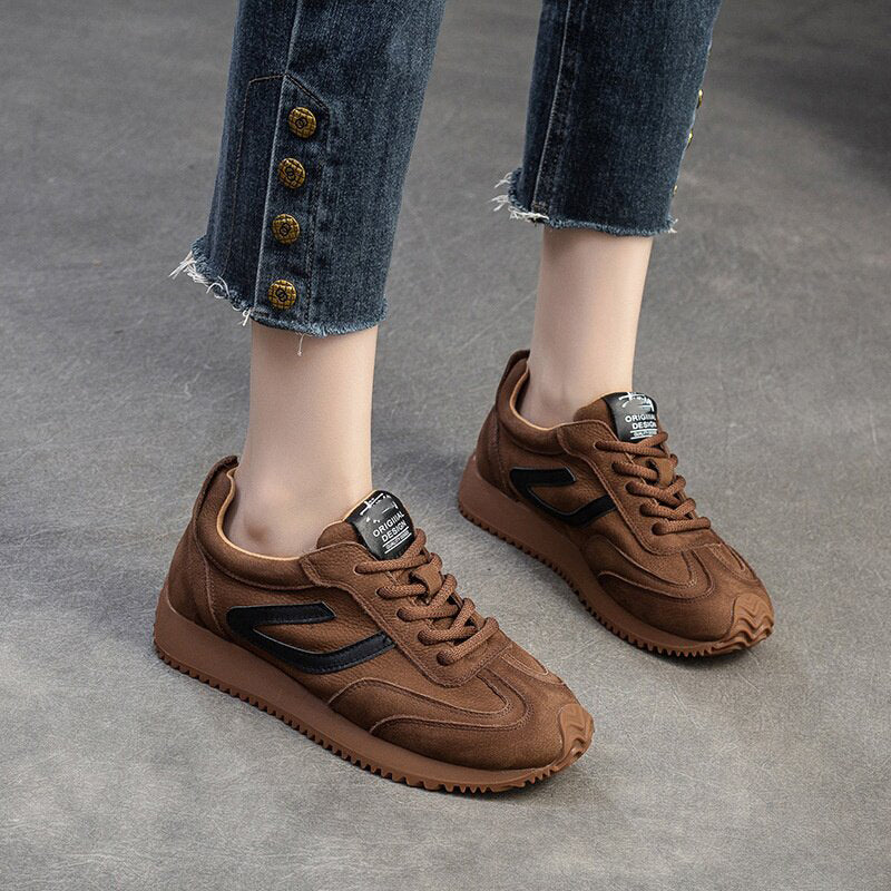 Ladies’ Retro Suede Casual Sneaker