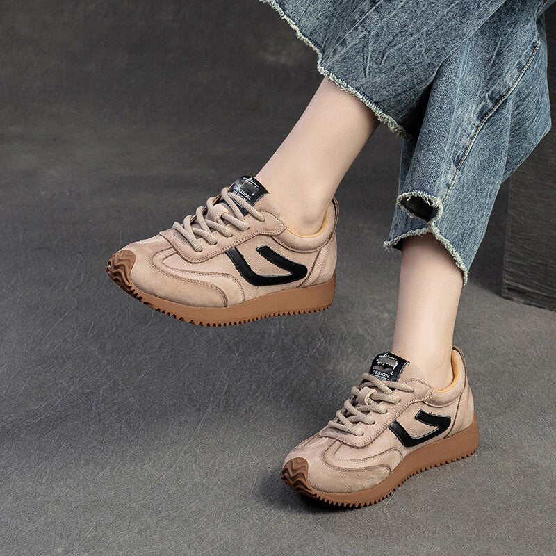 Ladies’ Retro Suede Casual Sneaker