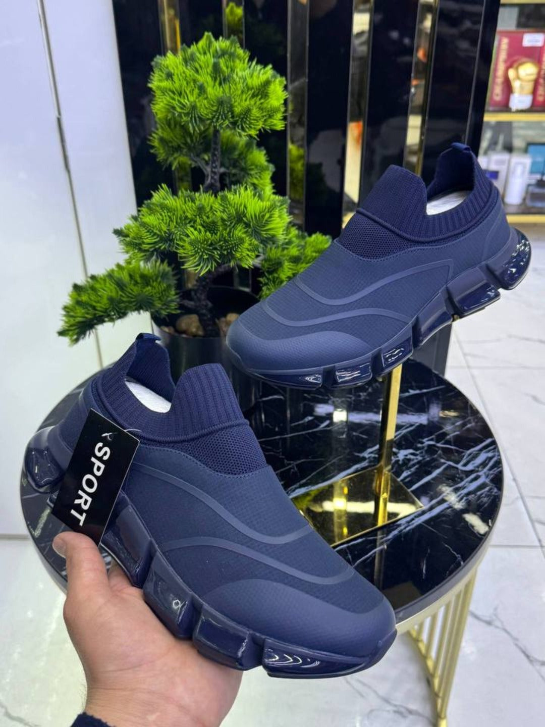 Sock-Fit Air Cushion Slip-On Sneakers