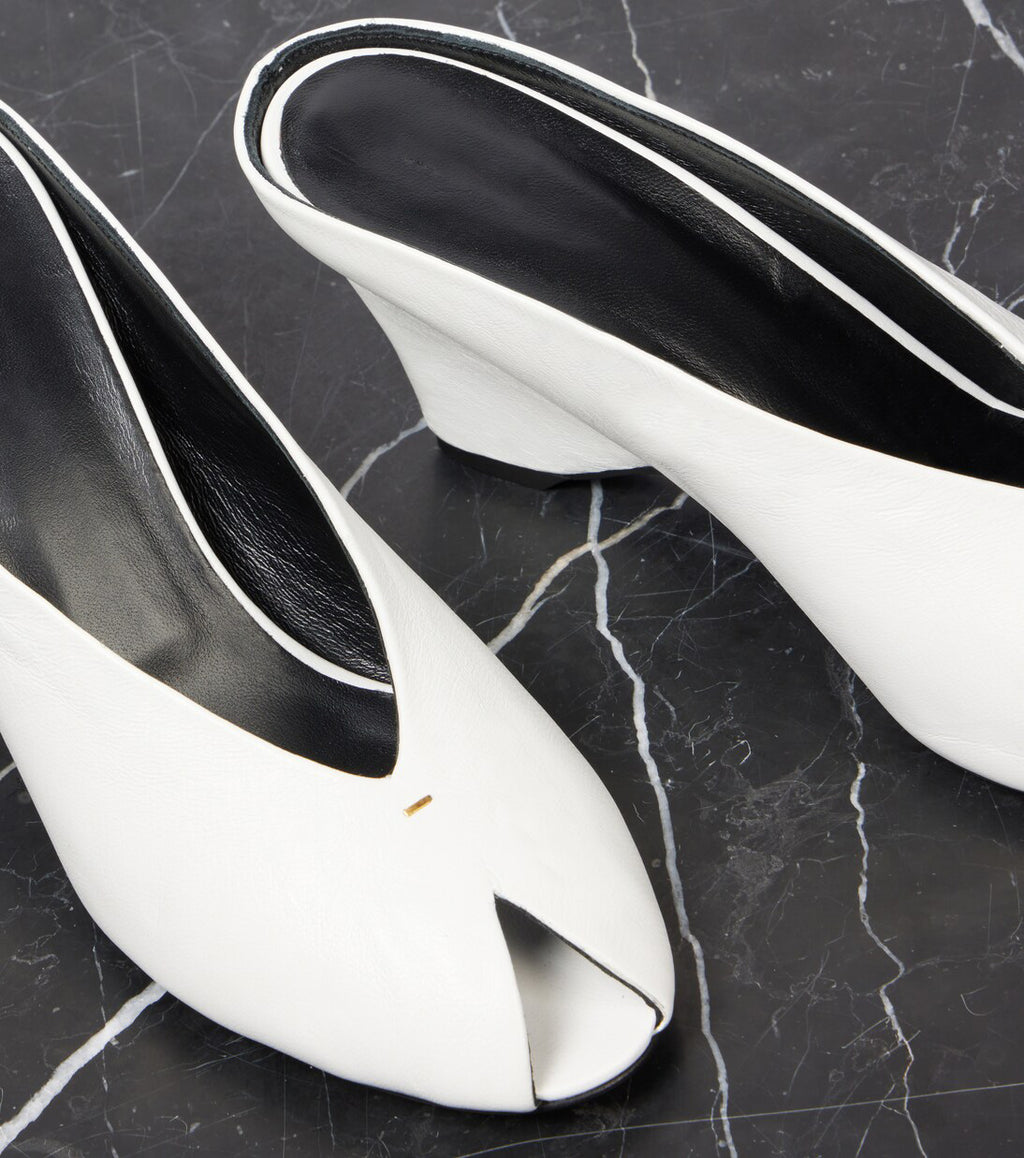 Ladies' Minimalist Sculptural Heel Peep-Toe Sandals