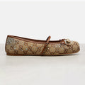 Ladies' Embellished Horsebit Detail Ballerina Flats