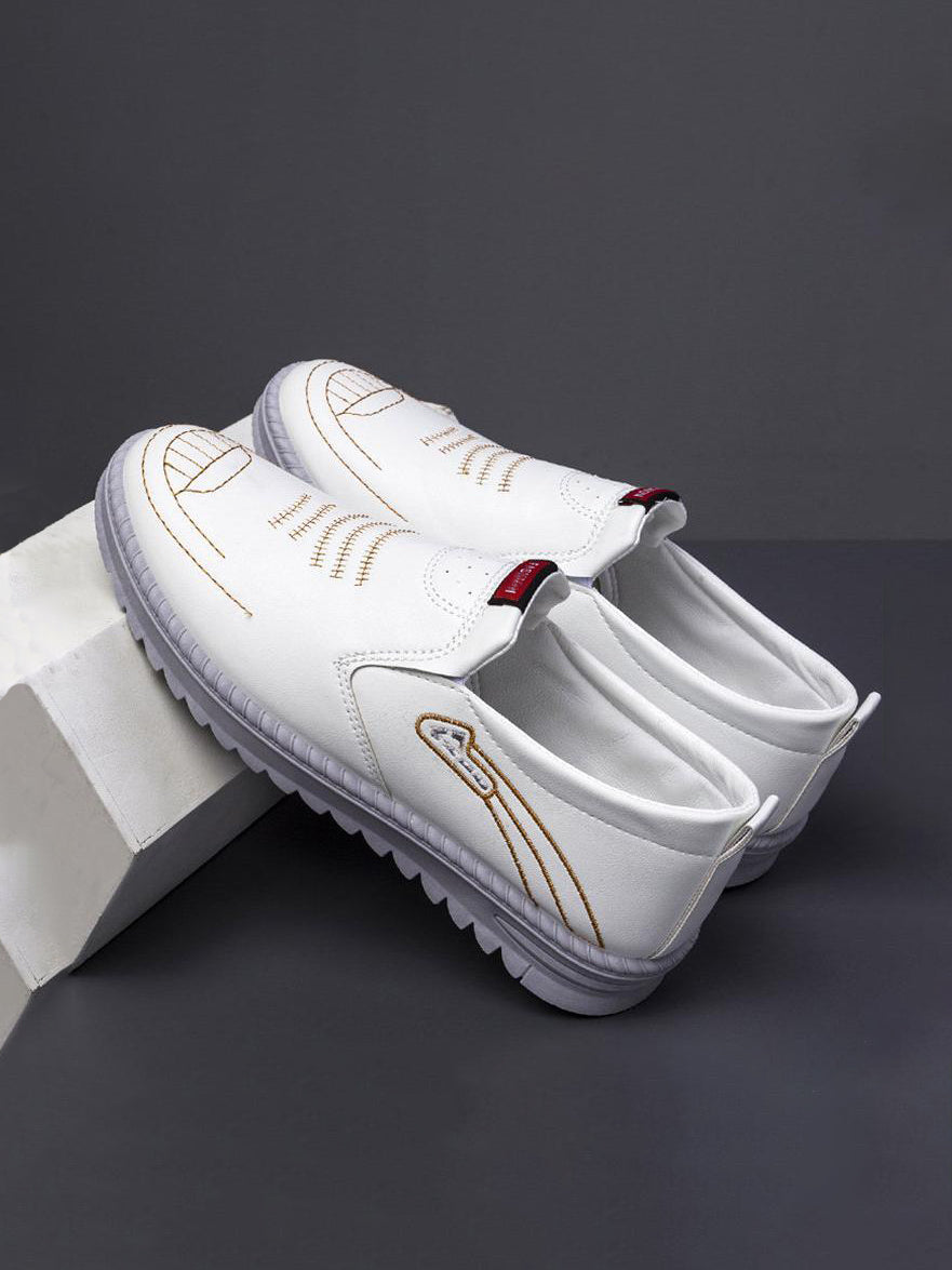 Men's Slip-On Leather Casual Shoes