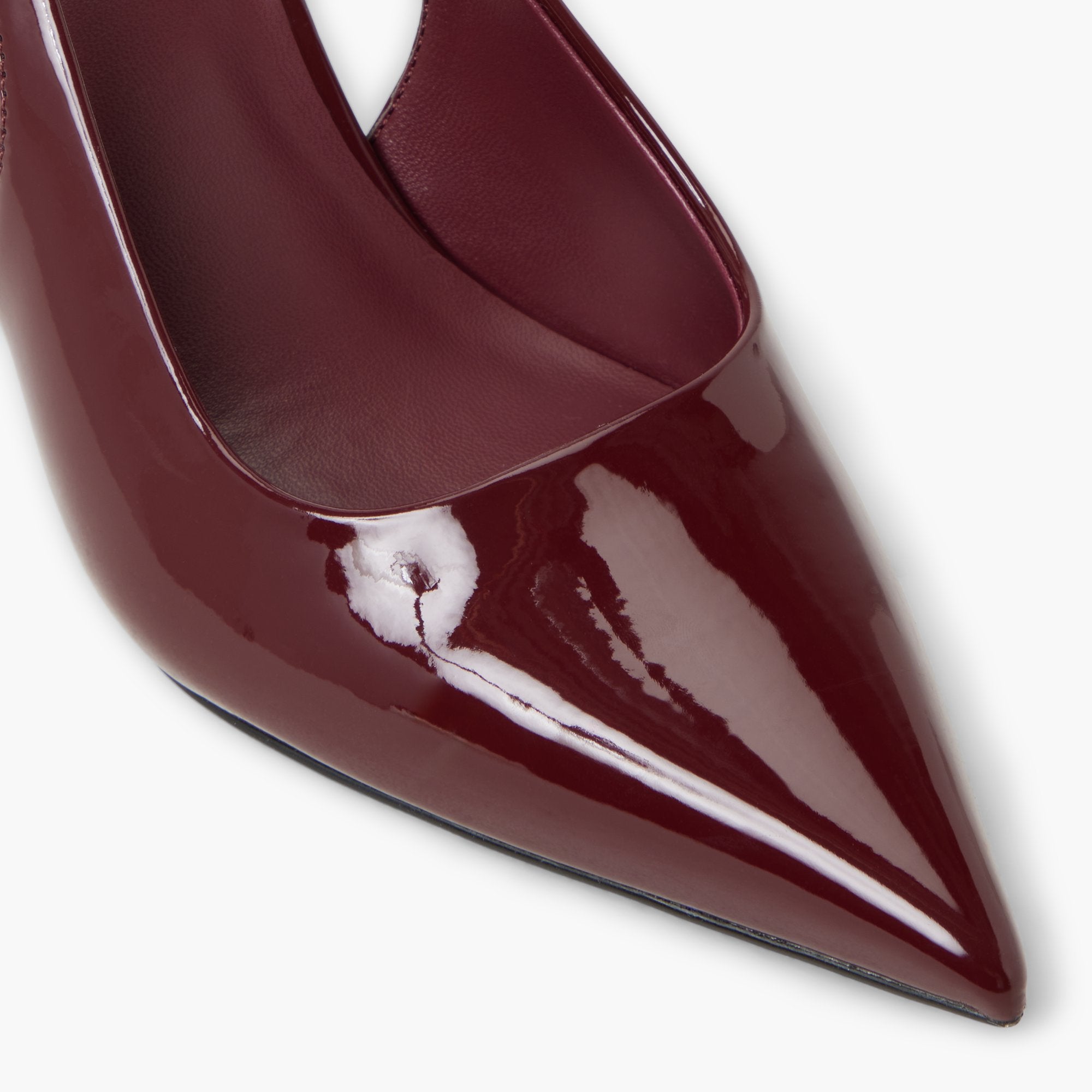 Ladies' Patent Slingback Pointed-Toe Pumps