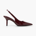 Ladies' Patent Slingback Pointed-Toe Pumps