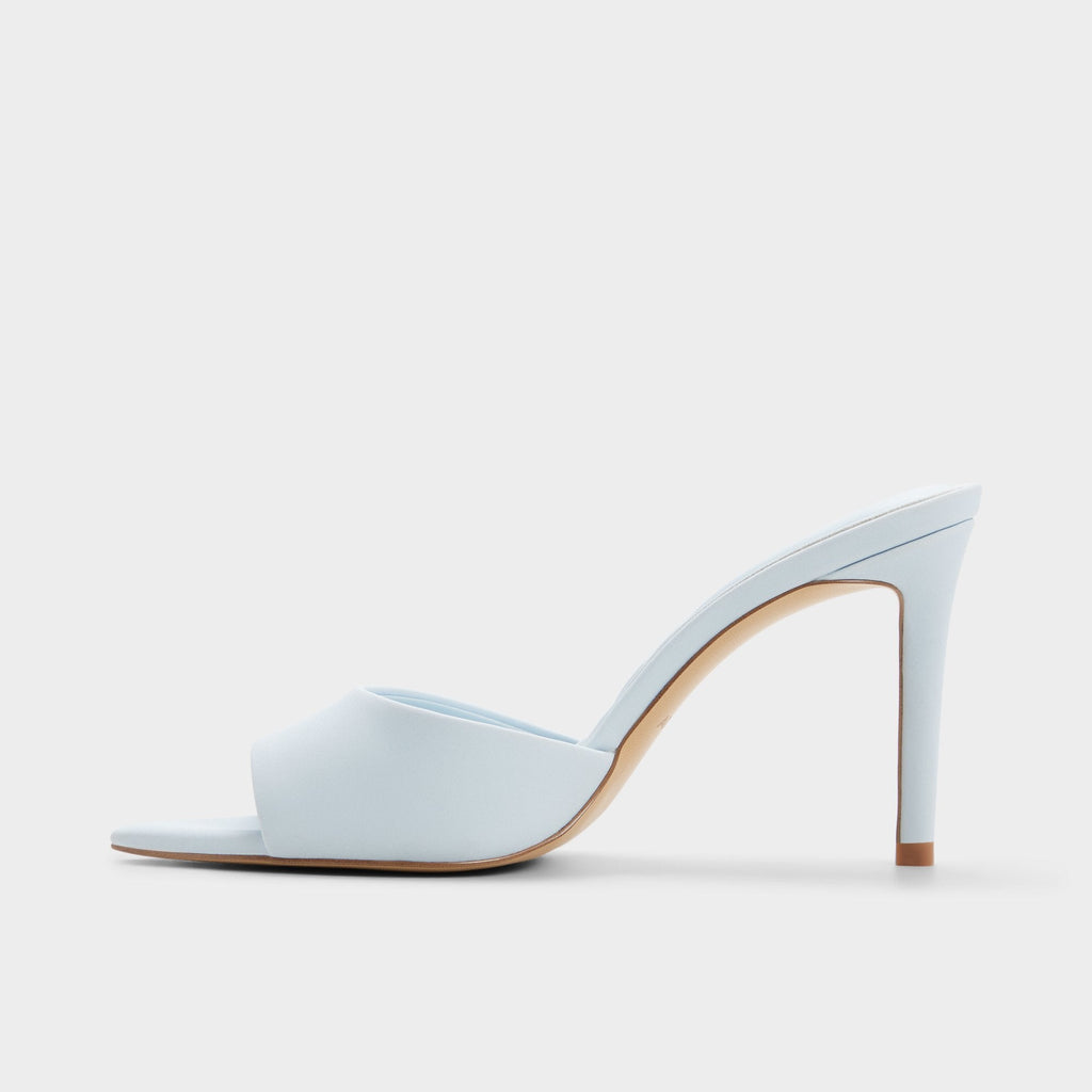 Ladies' Minimalist Pointed Peep-Toe Heeled Mules