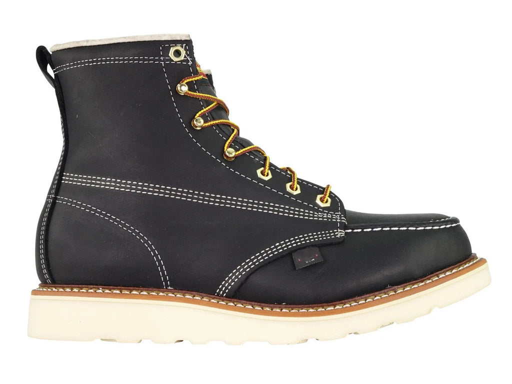 Moc-Toe Work Boots With Traction Sole