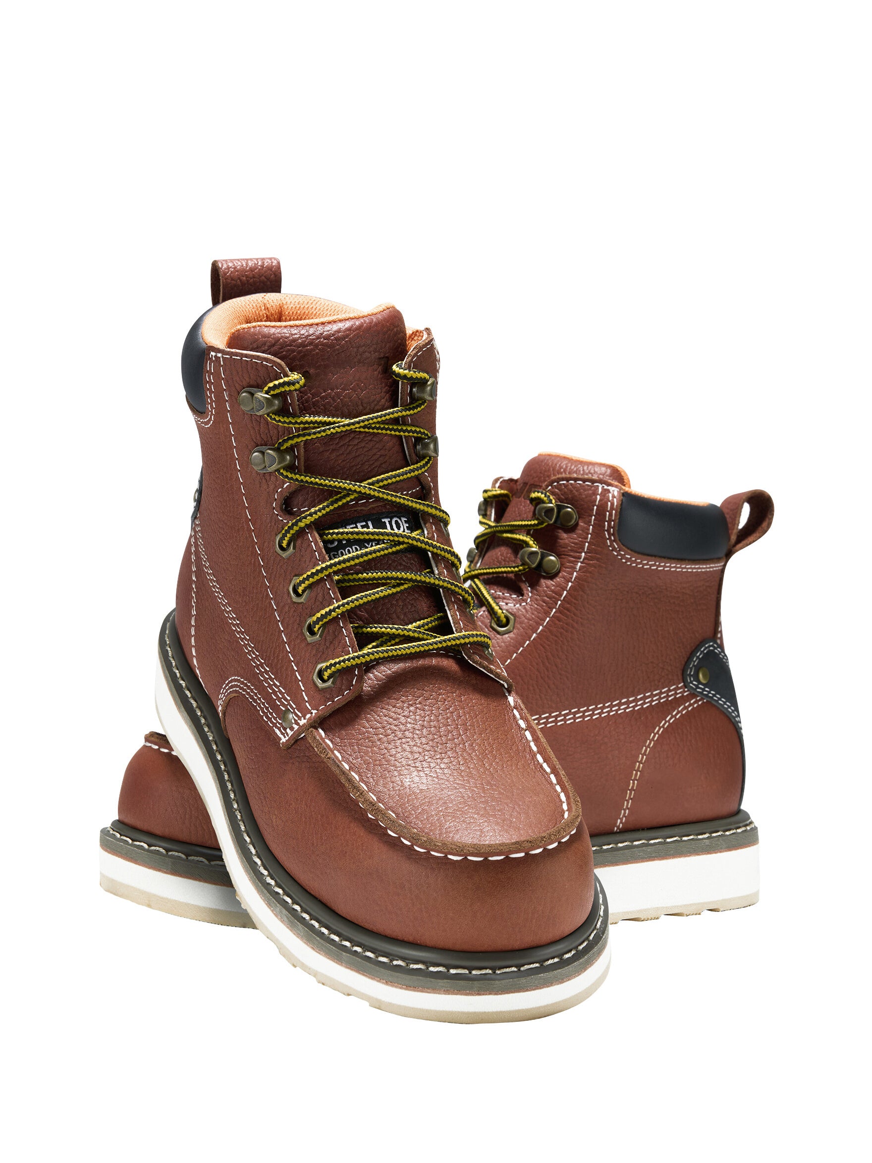 Men's Moc-Toe Leather Work Boots