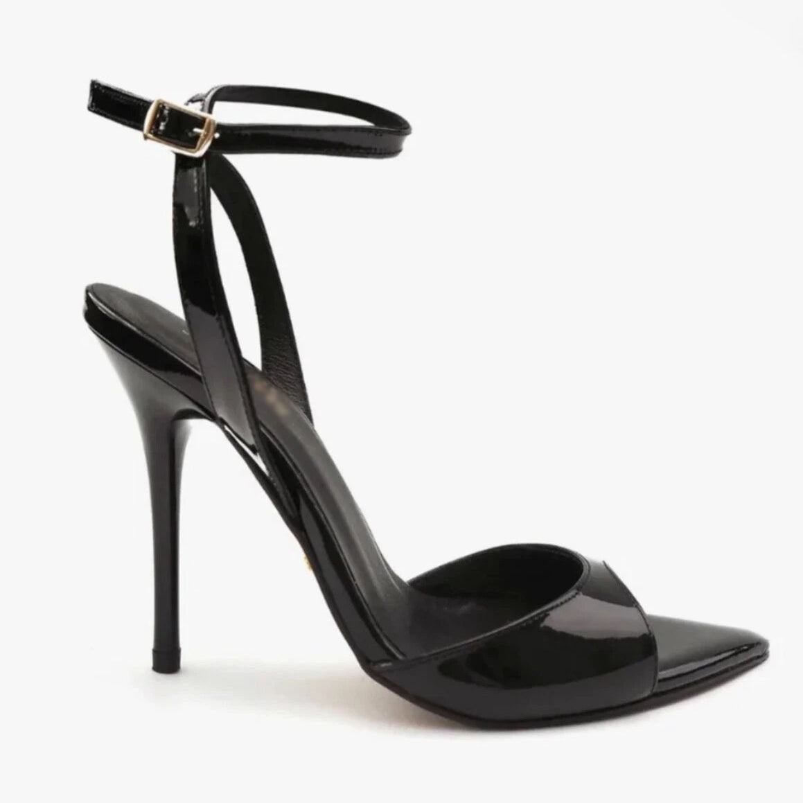 Ladies' Patent Leather Peep-Toe Ankle Strap Stiletto Heels