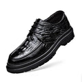 Embossed Crocodile Derby Shoes
