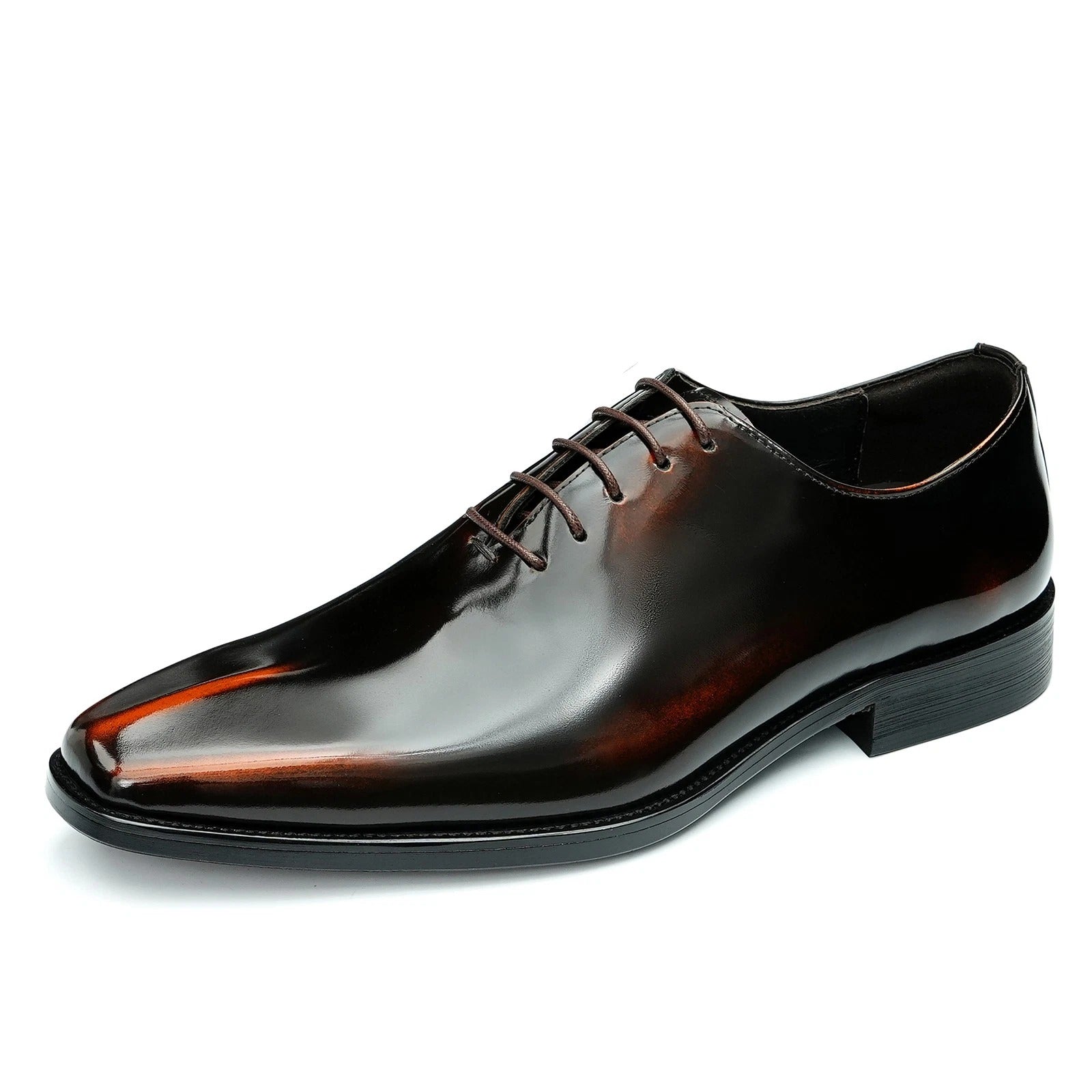 Patina Finish Formal Lace-Up Dress Shoes