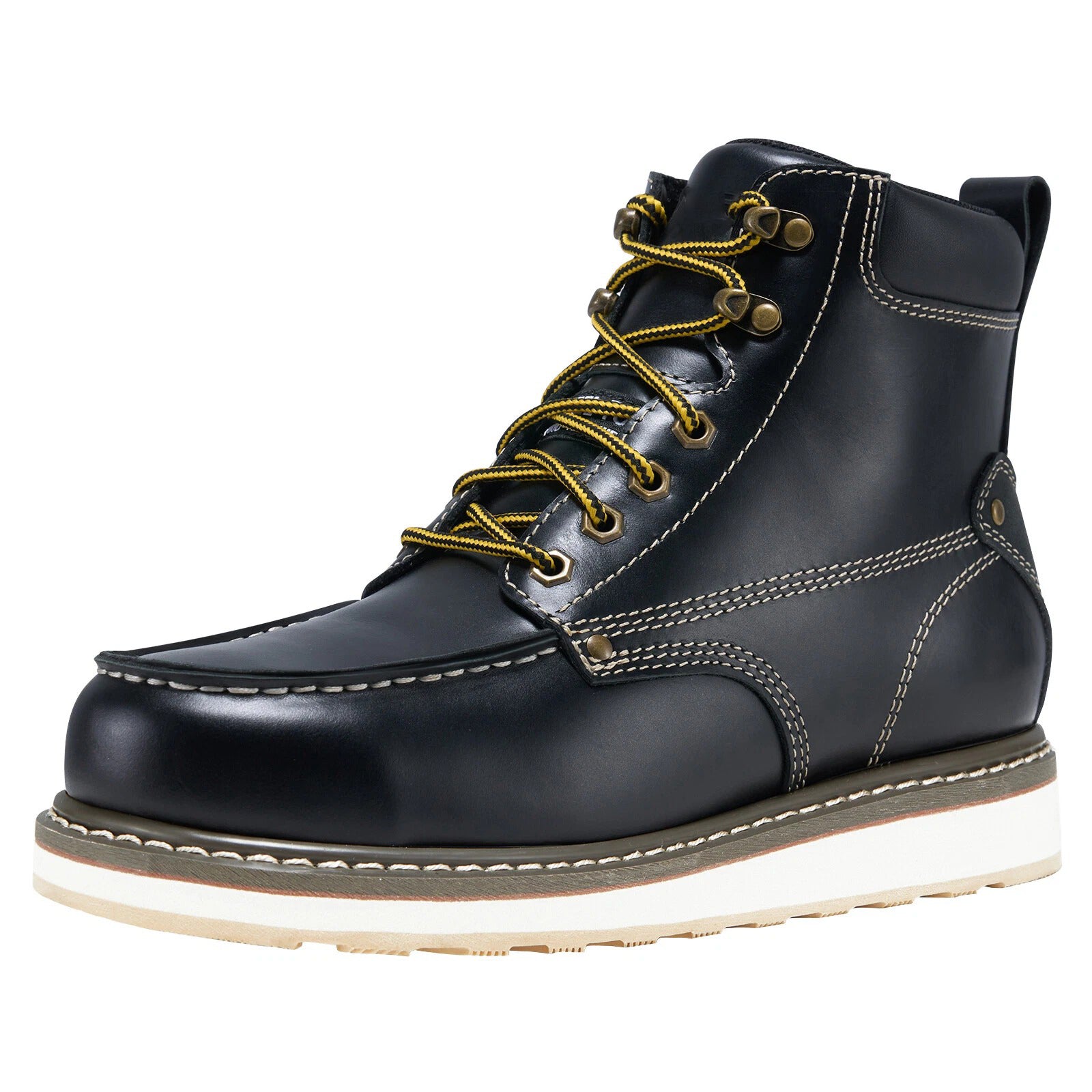 Men's Moc-Toe Leather Work Boots