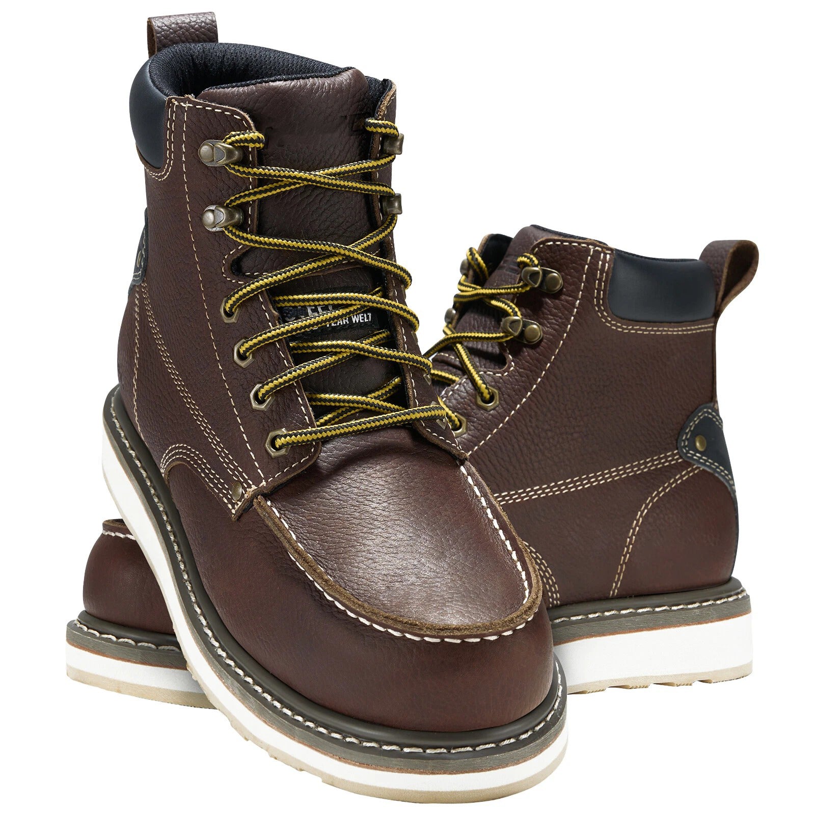 Men's Moc-Toe Leather Work Boots