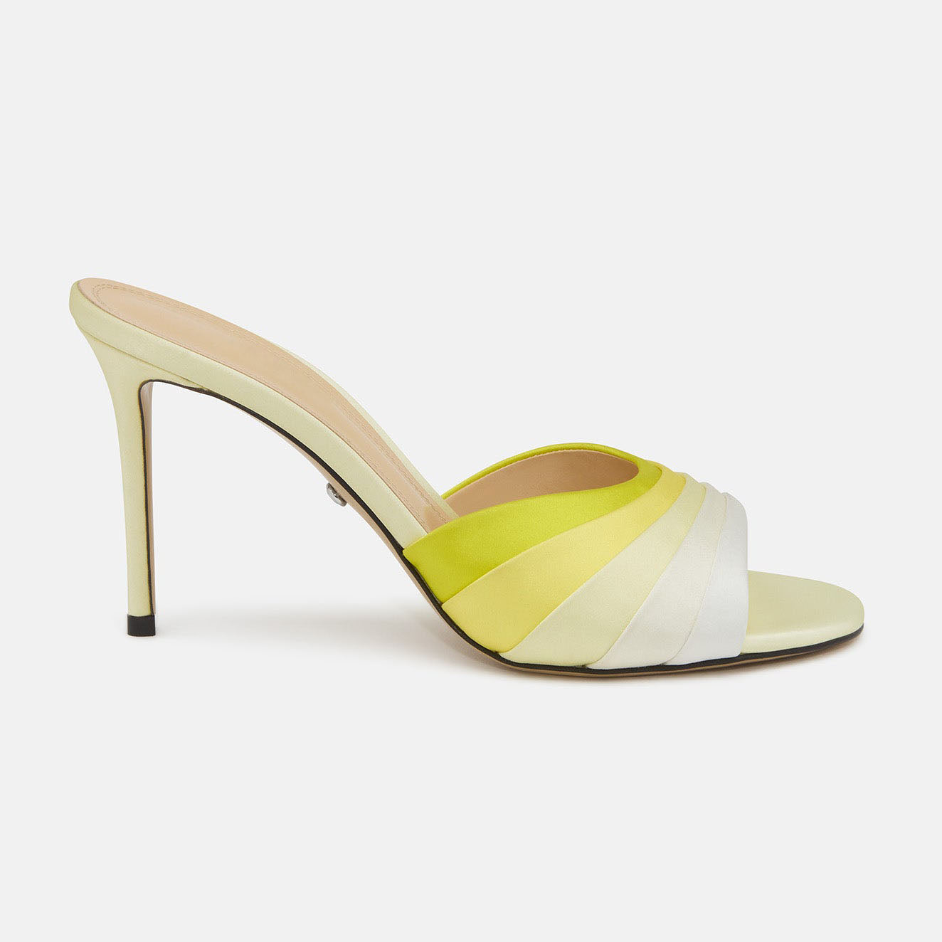 Ladies' Gradient Satin Stiletto Mule Sandals