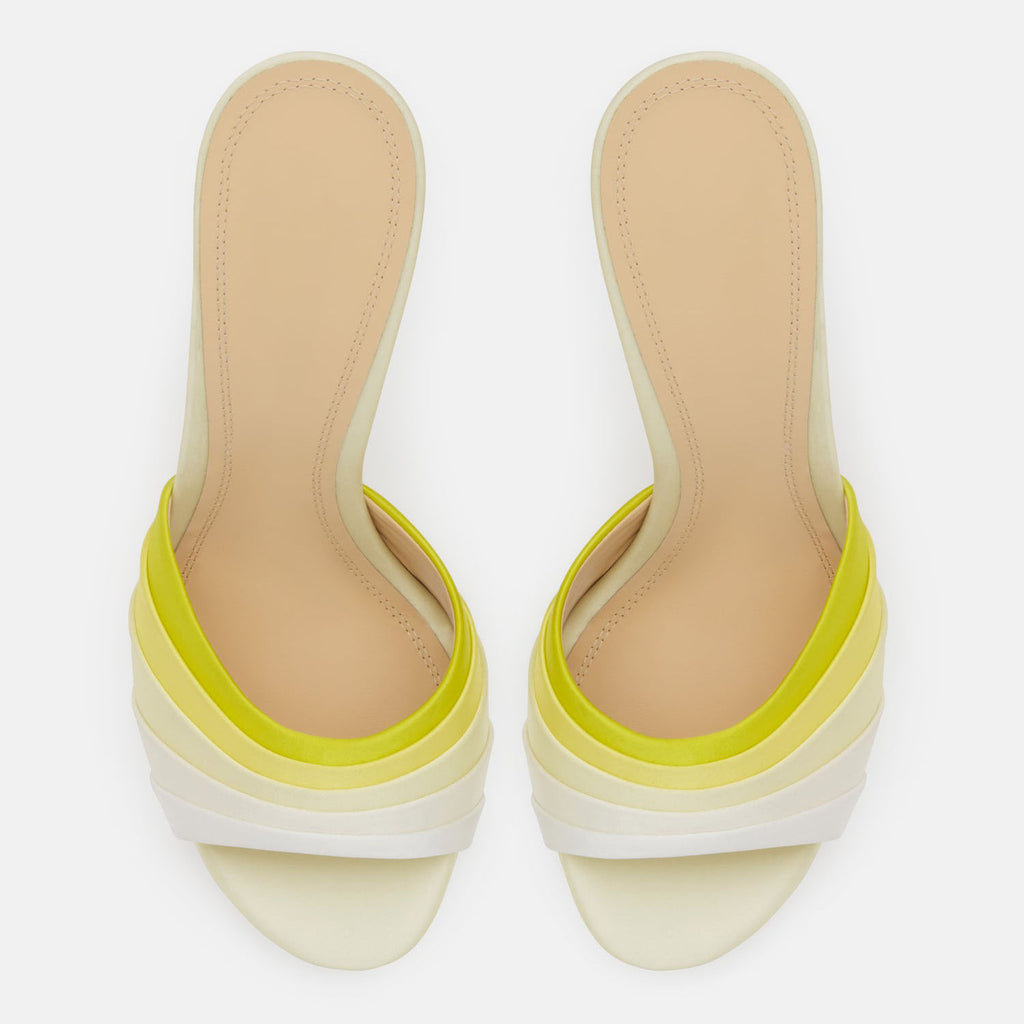 Ladies' Gradient Satin Stiletto Mule Sandals