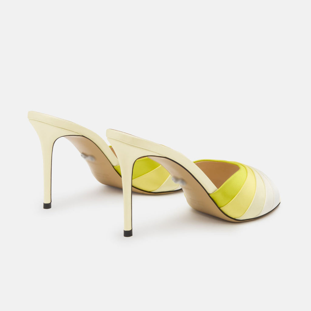 Ladies' Gradient Satin Stiletto Mule Sandals