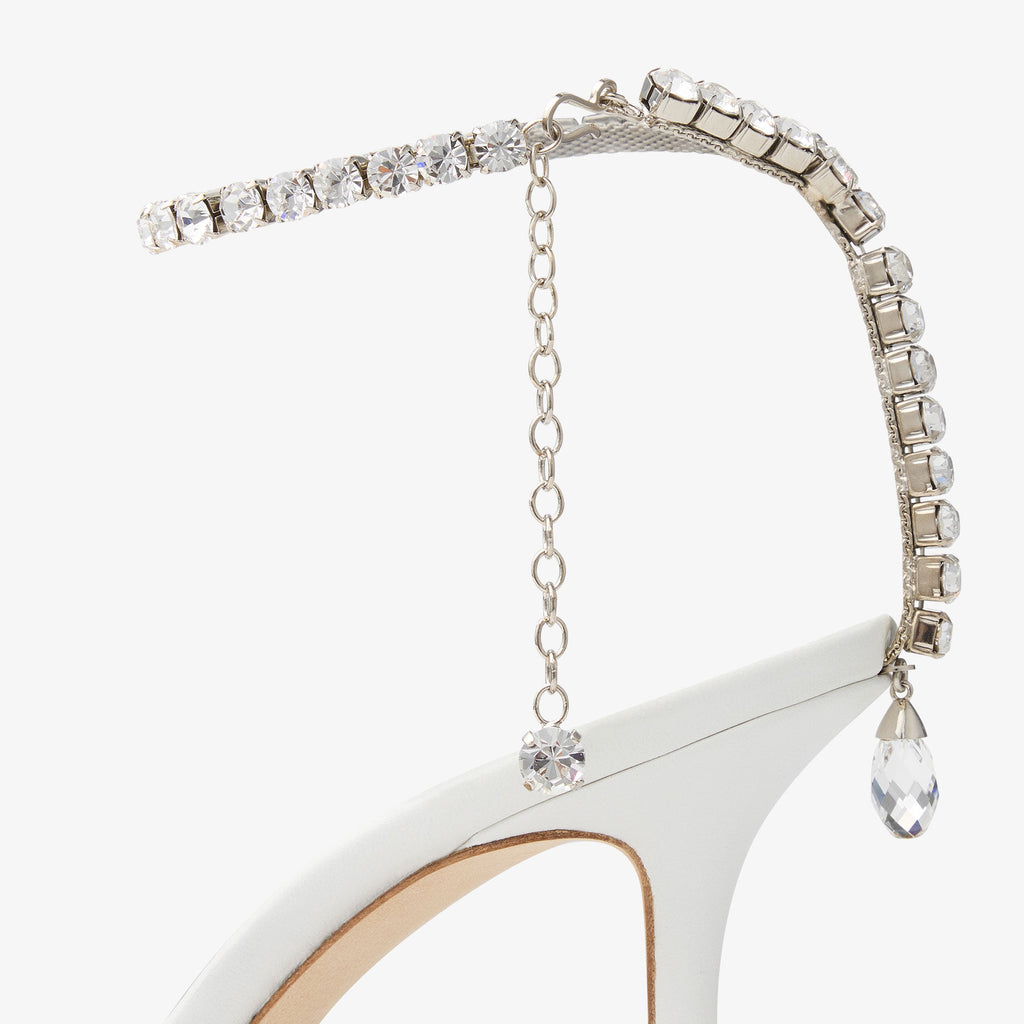 Ladies' Crystal-Chain Mesh Slingback Pumps