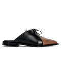 Ladies' Color-Block Pointed-Toe Lace-Up Mules