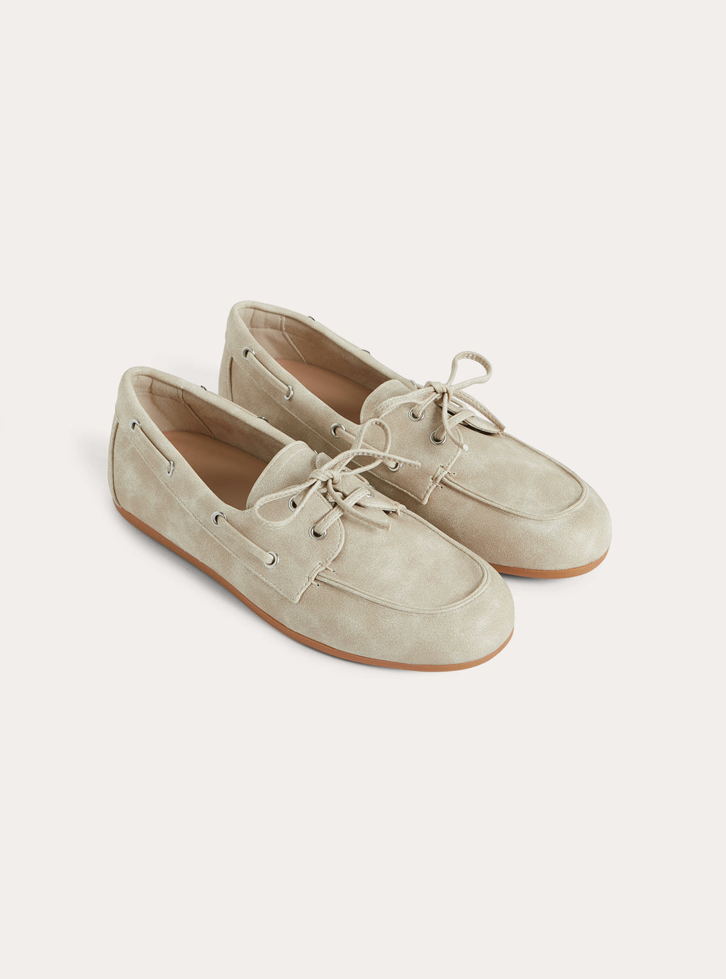 Ladies' Suede Lace-Up Boat Shoes