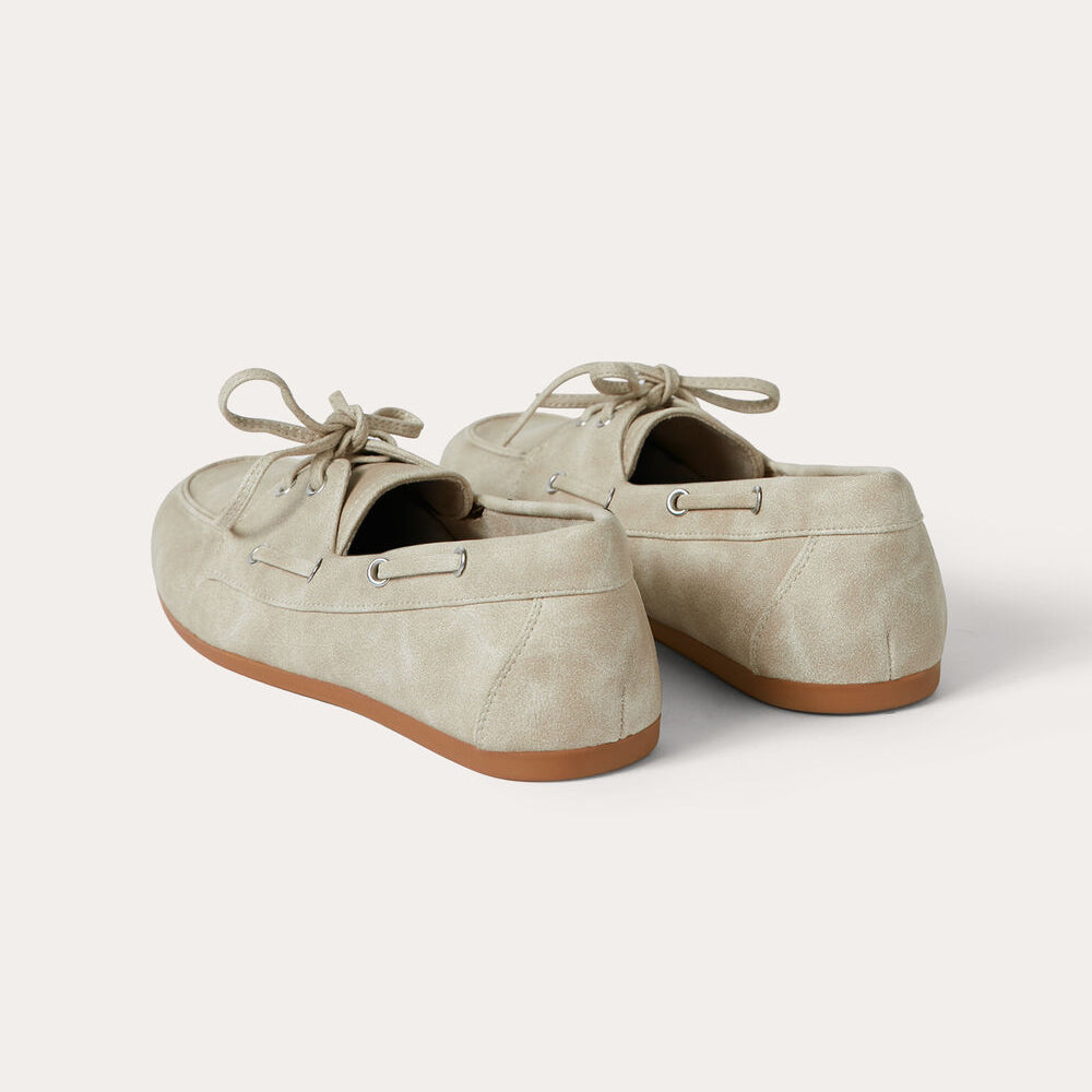 Ladies' Suede Lace-Up Boat Shoes