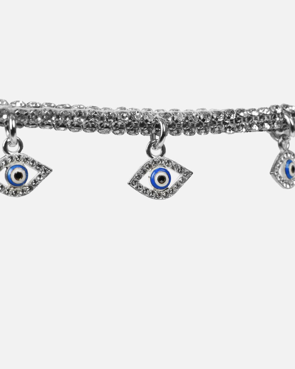 Ladies' Evil Eye Charm Crystal Ankle Strap Heels