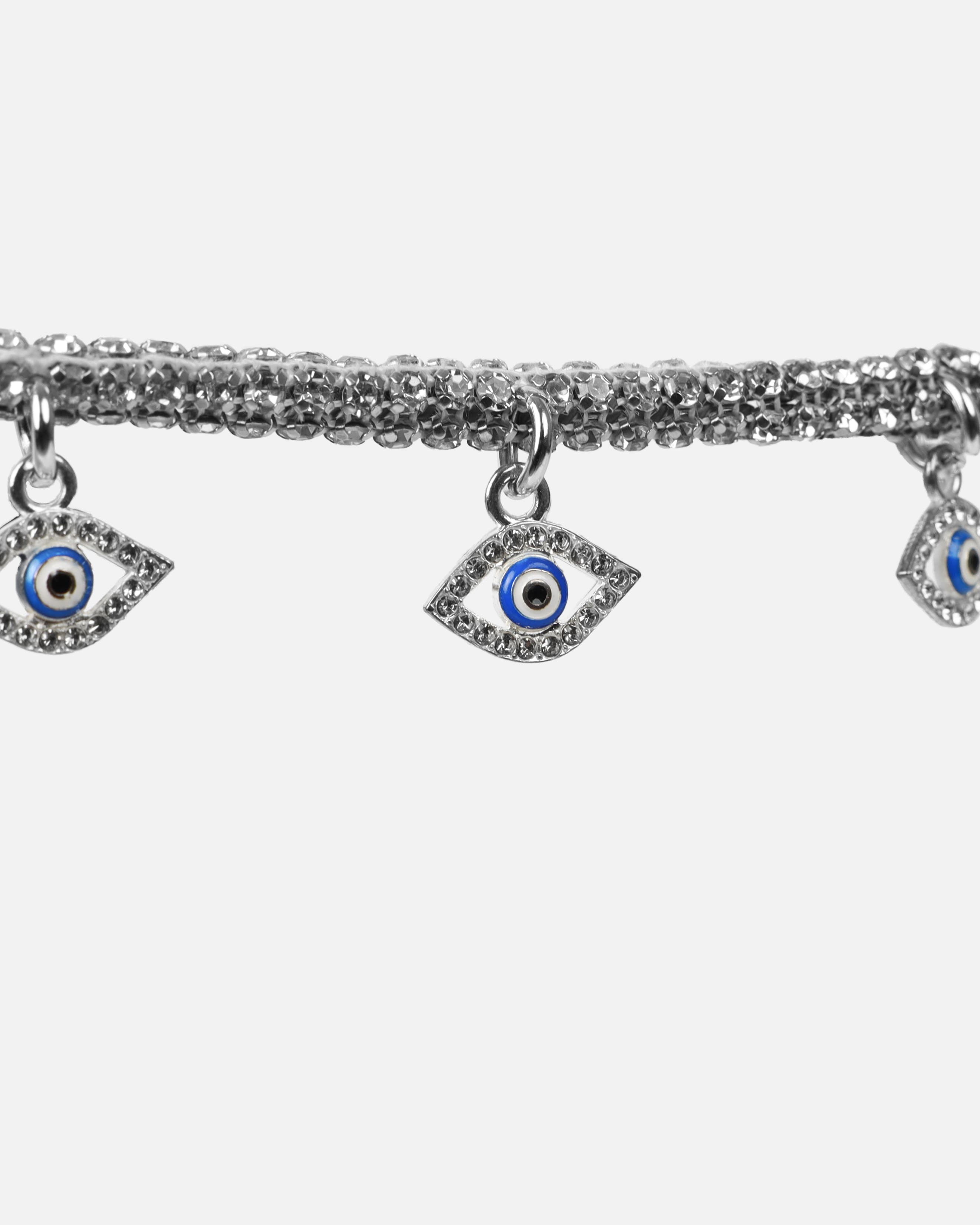 Ladies' Evil Eye Charm Crystal Ankle Strap Heels