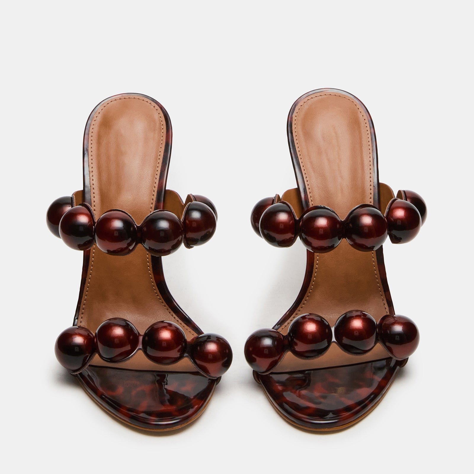 Ladies' Luxury Open-Toe Double Strap High Heel Slide Sandals