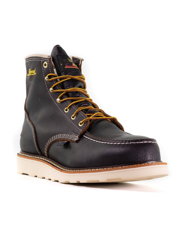Moc-Toe Work Boots With Traction Sole