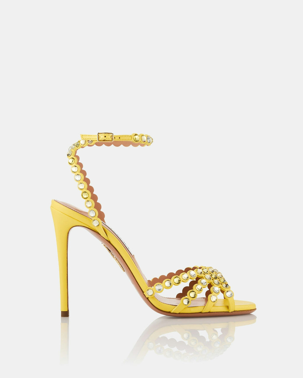 Women's Crystal-Embellished Ankle Strap Stiletto Sandals