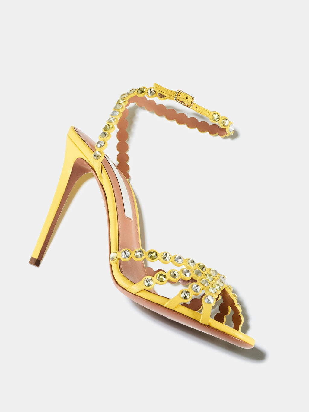 Women's Crystal-Embellished Ankle Strap Stiletto Sandals
