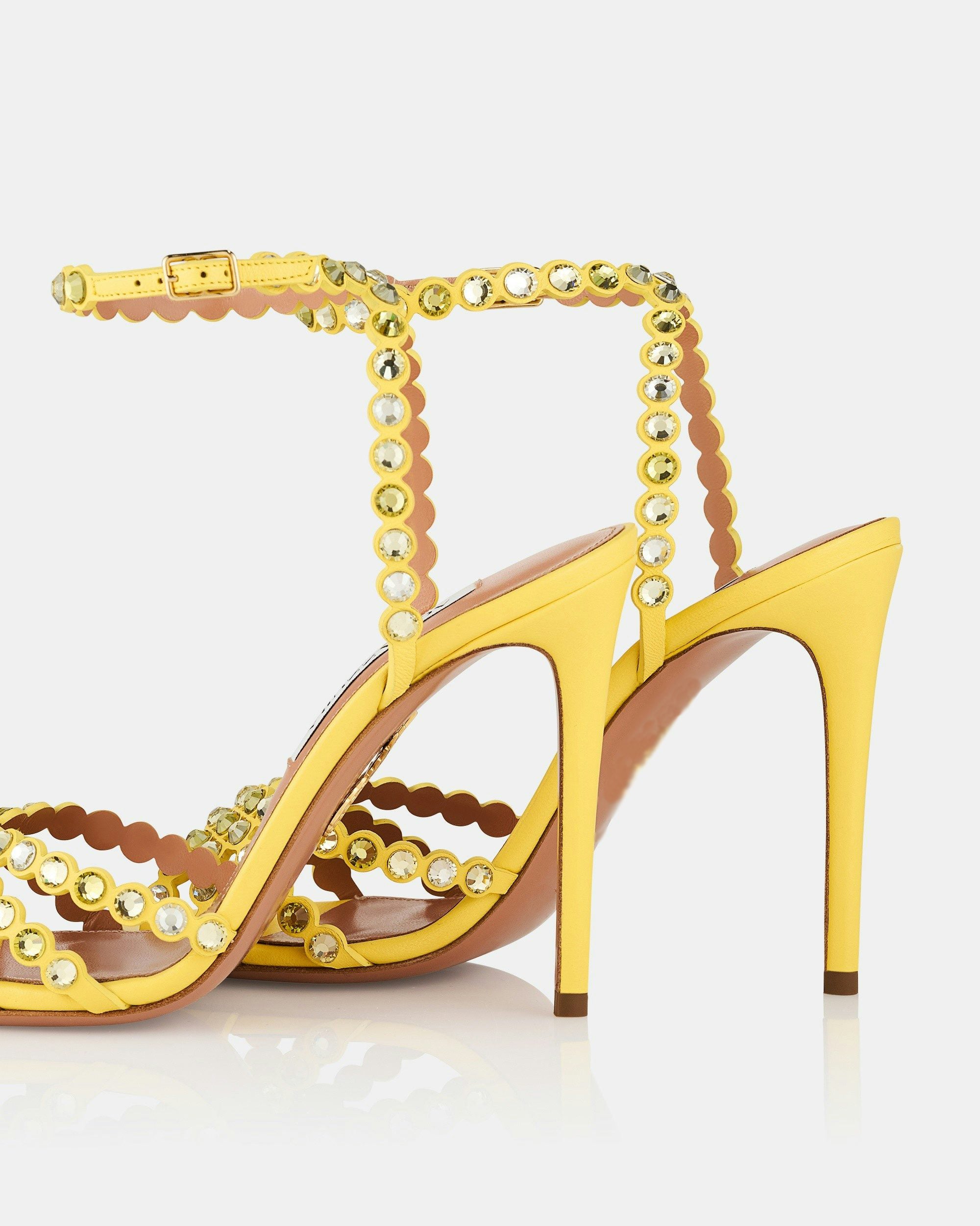 Women's Crystal-Embellished Ankle Strap Stiletto Sandals