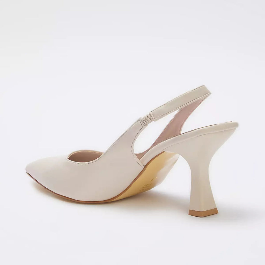 Ladies' Slingback Pointed-Toe Sculptural Heel Pumps
