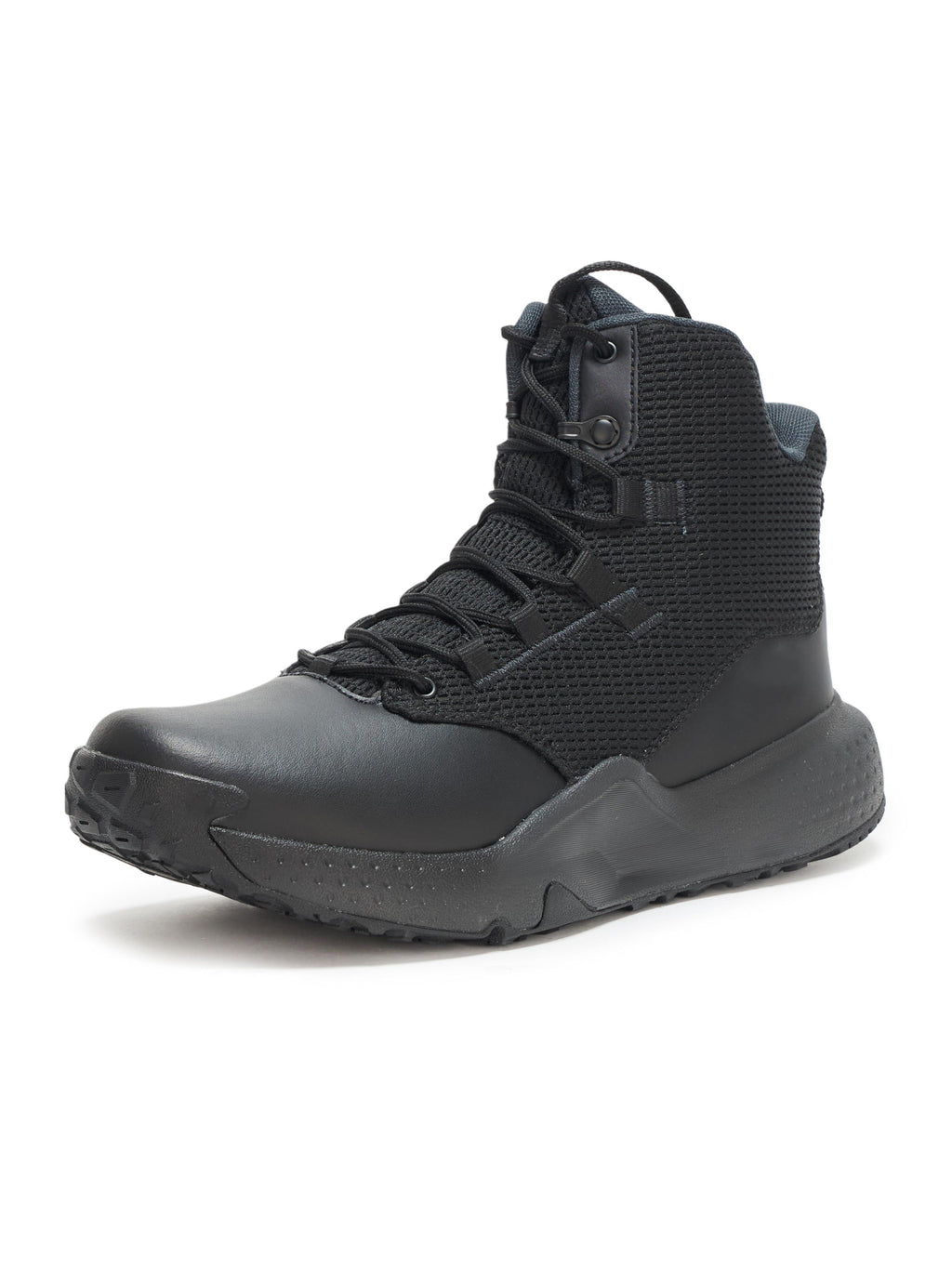 Black High-Top Tactical Mesh Boots