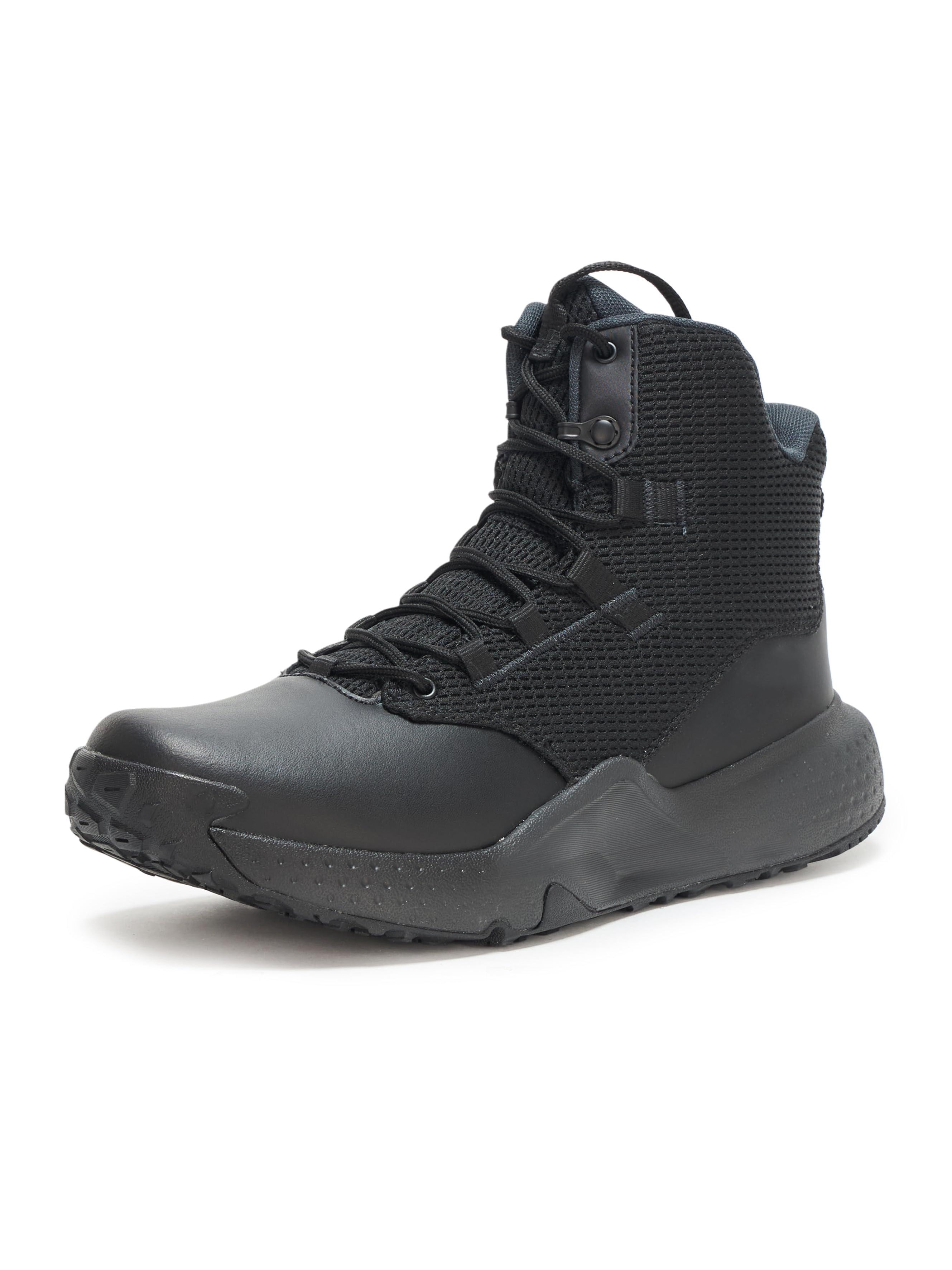 Black High-Top Tactical Mesh Boots