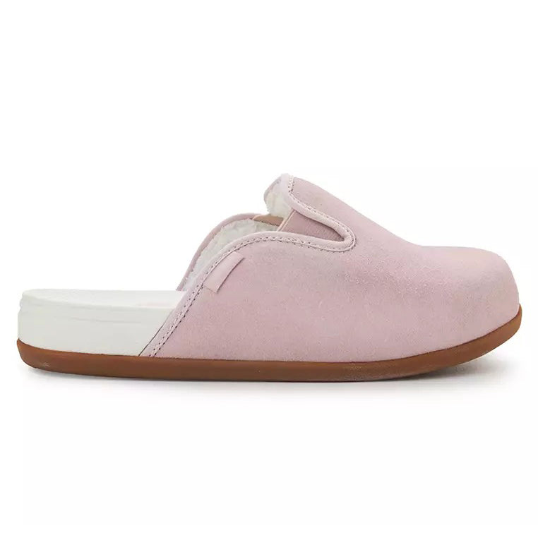 Ladies Lined Suede Mule Clogs