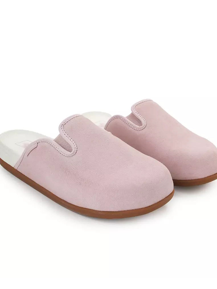 Ladies Lined Suede Mule Clogs