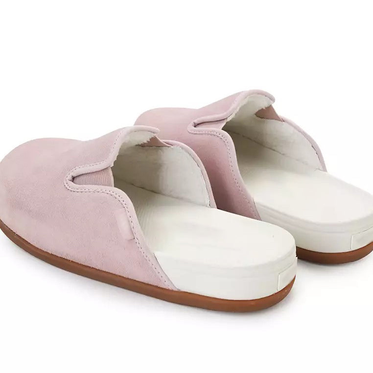 Ladies Lined Suede Mule Clogs